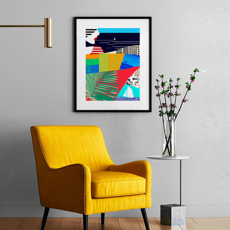 Thumbnail of Tropical Destinations Art Print: Postcards From The Seaside image