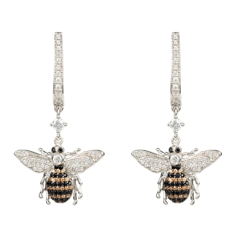 Thumbnail of Honey Bee Drop Earrings Silver image