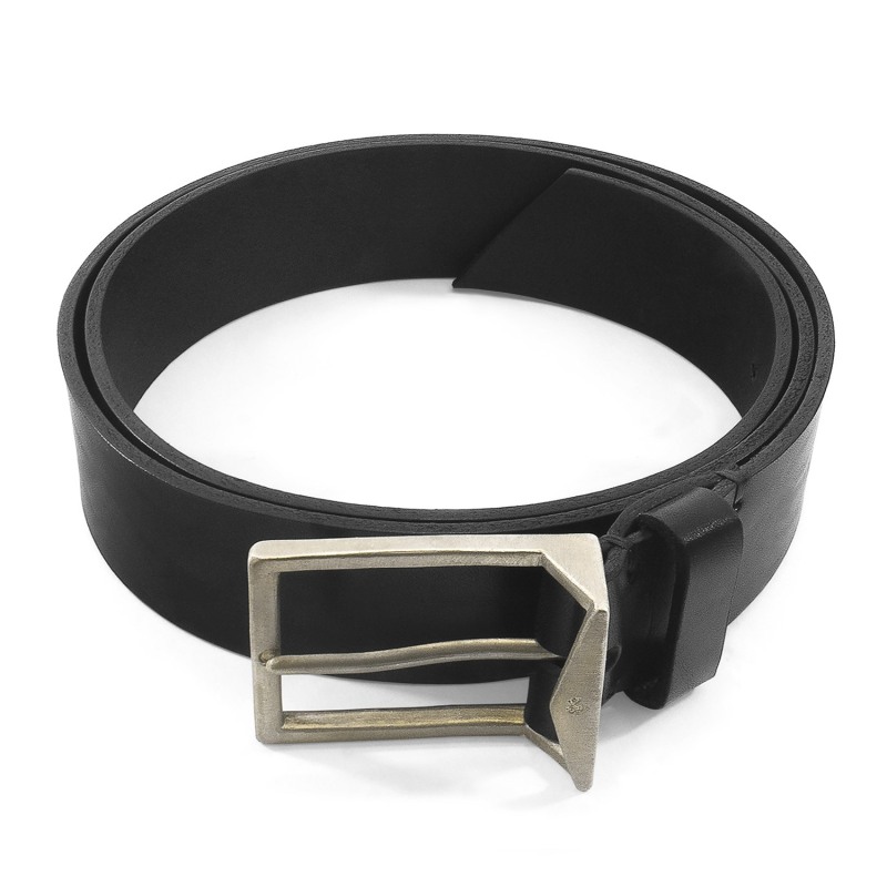 Thumbnail of Graphite Black Original Warwick Leather & Nickel Belt image