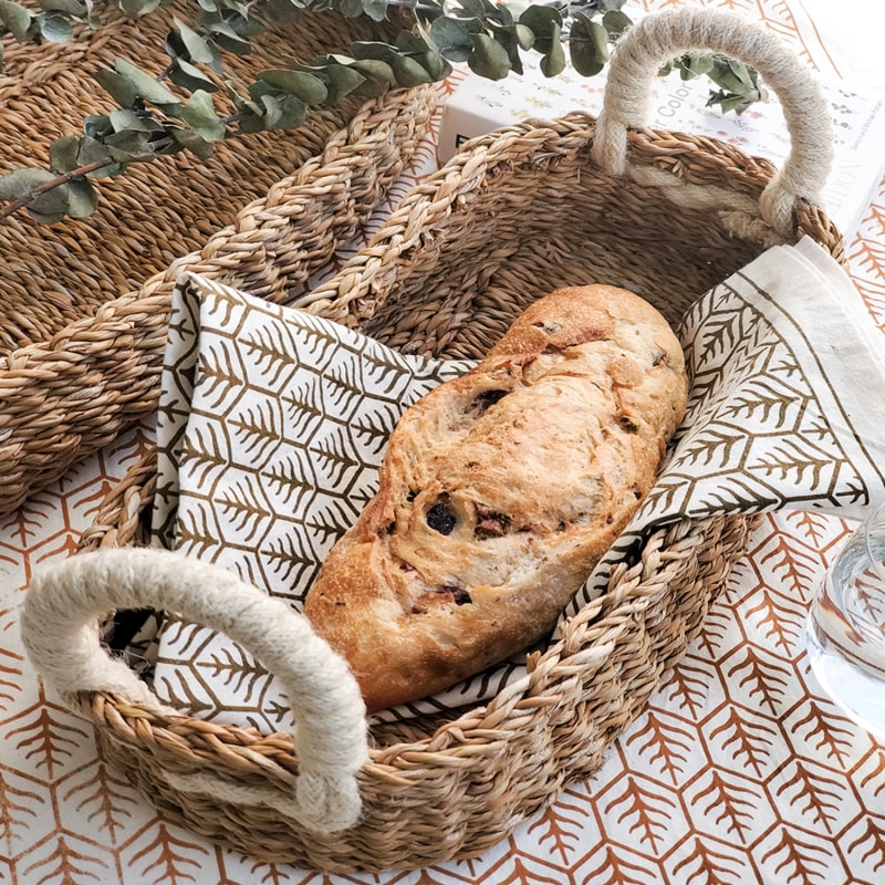 Thumbnail of Handwoven Savar Oval Bread Basket image