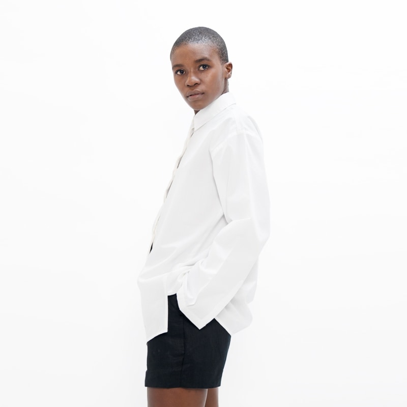 Thumbnail of Budapest Organic Cotton Poplin Oversized Shirt - White image