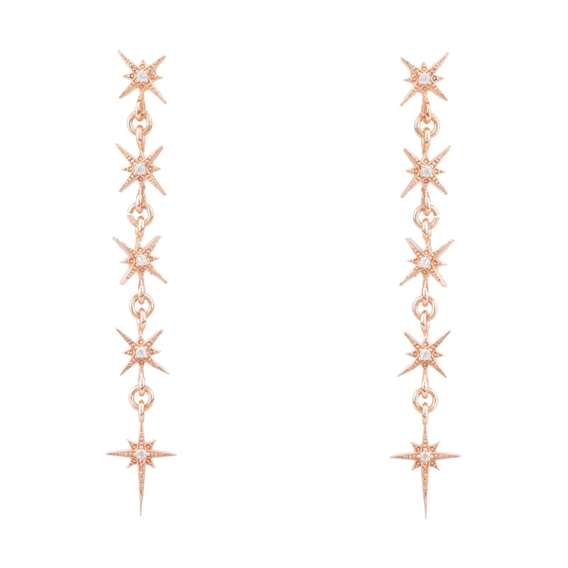 Thumbnail of Star Burst 5 Drops Earrings Rosegold image