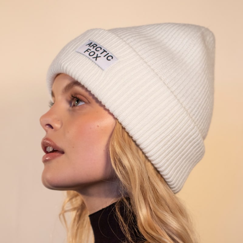 Thumbnail of The Recycled Bottle Beanie In Winter White image