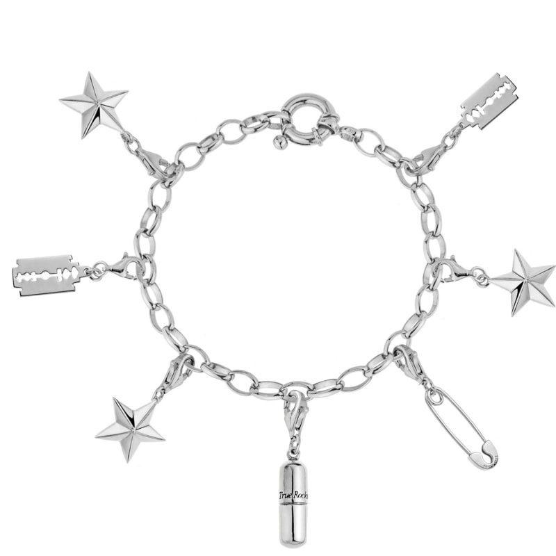 Thumbnail of Belcher Charm Bracelet Rhodium Plated image