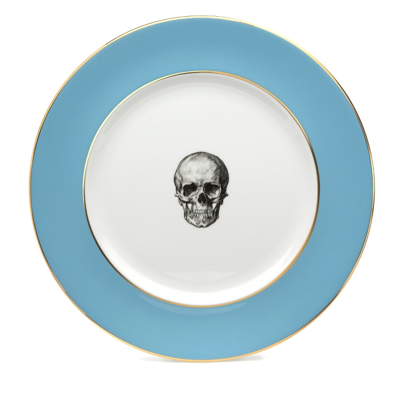 Thumbnail of Vintage Blue Skull Dinner Plate image