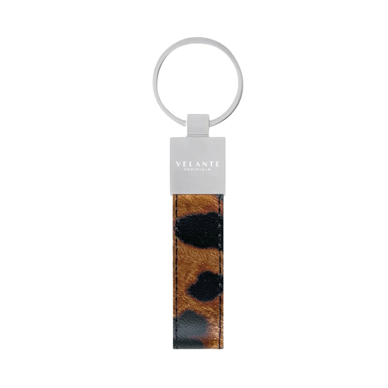 Thumbnail of Goat Leather Keyring - Silver image