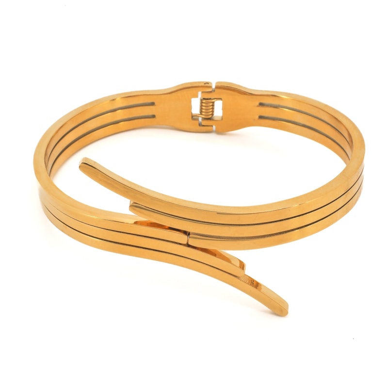 Gold Bangle Bracelet Gold Ebru Jewelry Wolf Badger