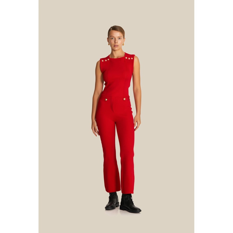 Red and gold pants sales