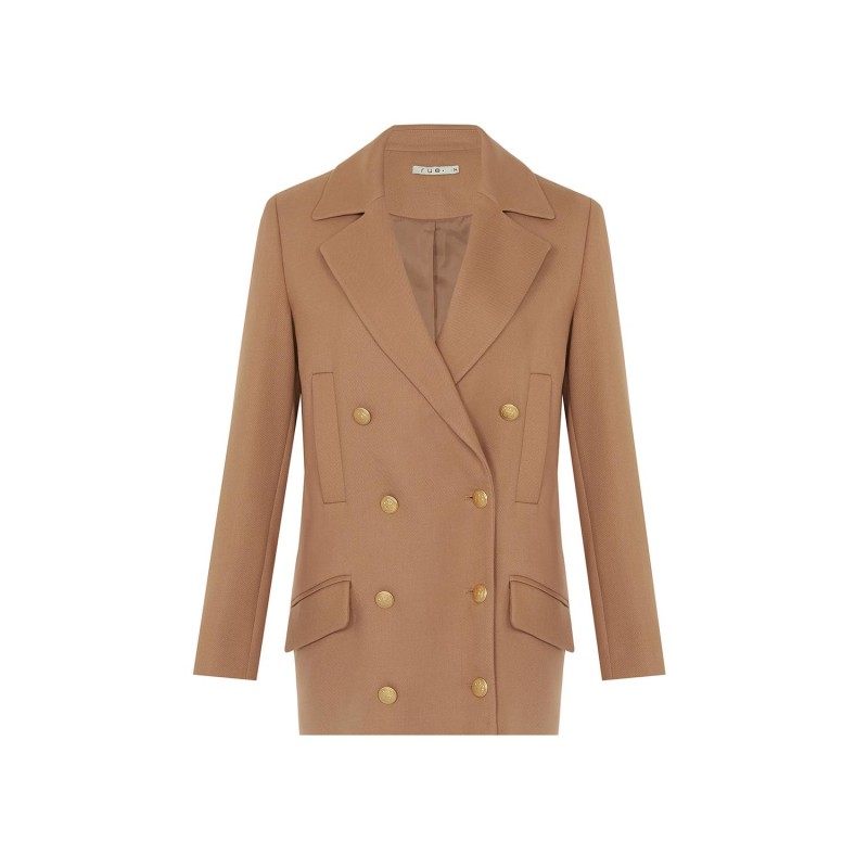Gold wool coat store
