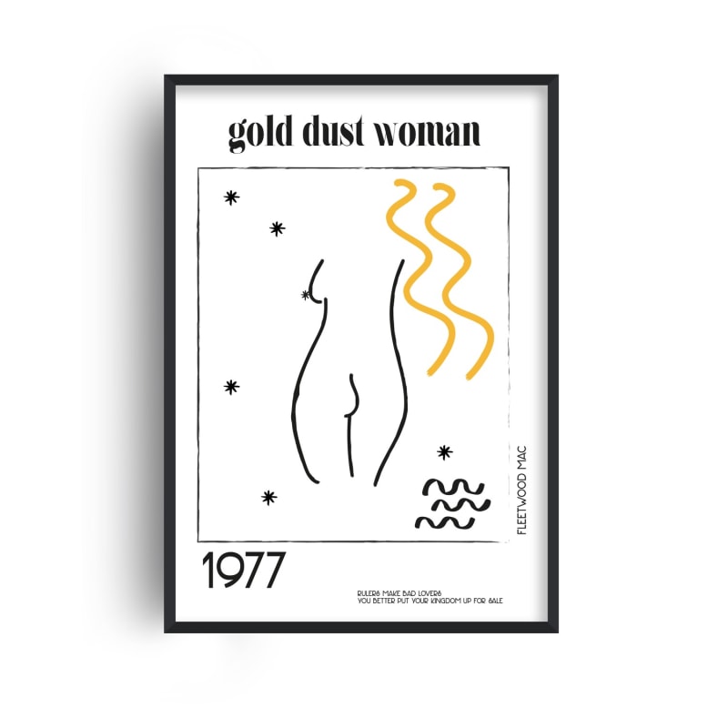 Thumbnail of Gold Dust Woman Fleetwood Mac Music Inspired Abstract Retro GicléE Art Print image