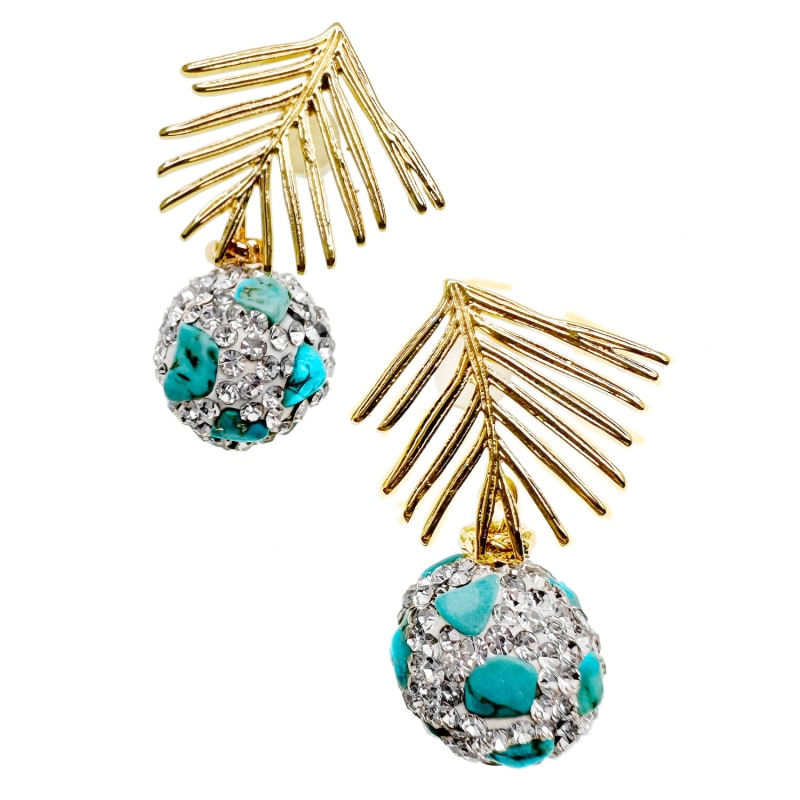 Turquoise cheap rhinestone earrings