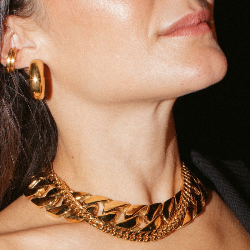 Thumbnail of Gold Mini Chain Link Necklace image