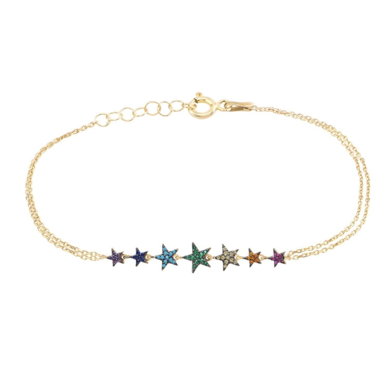 Thumbnail of Gold Multicolour Star Bracelet image