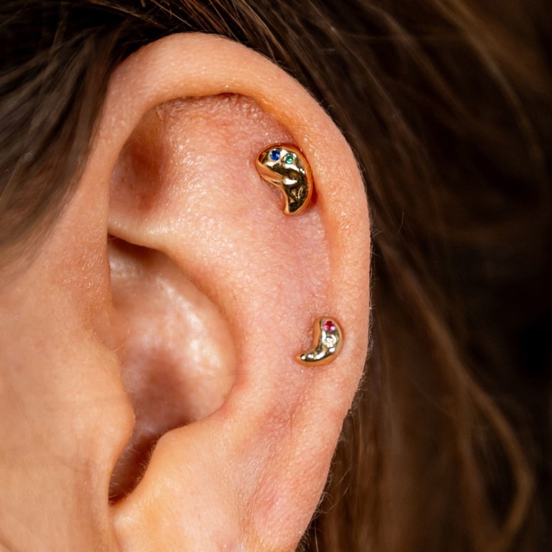 Mismatched stud earrings best sale