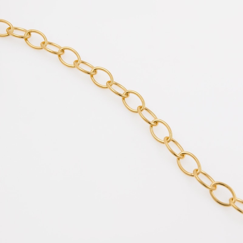 Gold Oval Link Chain Necklace C t Cach Wolf Badger