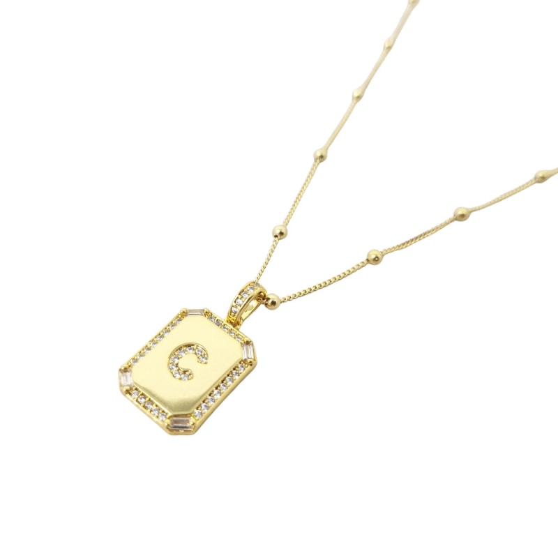 Cubic zirconia initial pendant deals