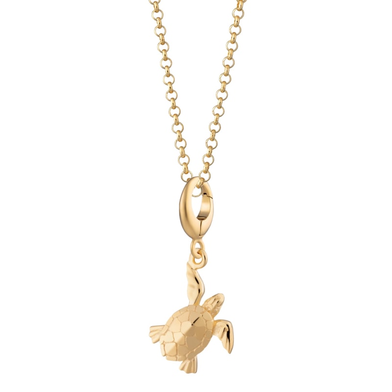Gold turtle charm sale