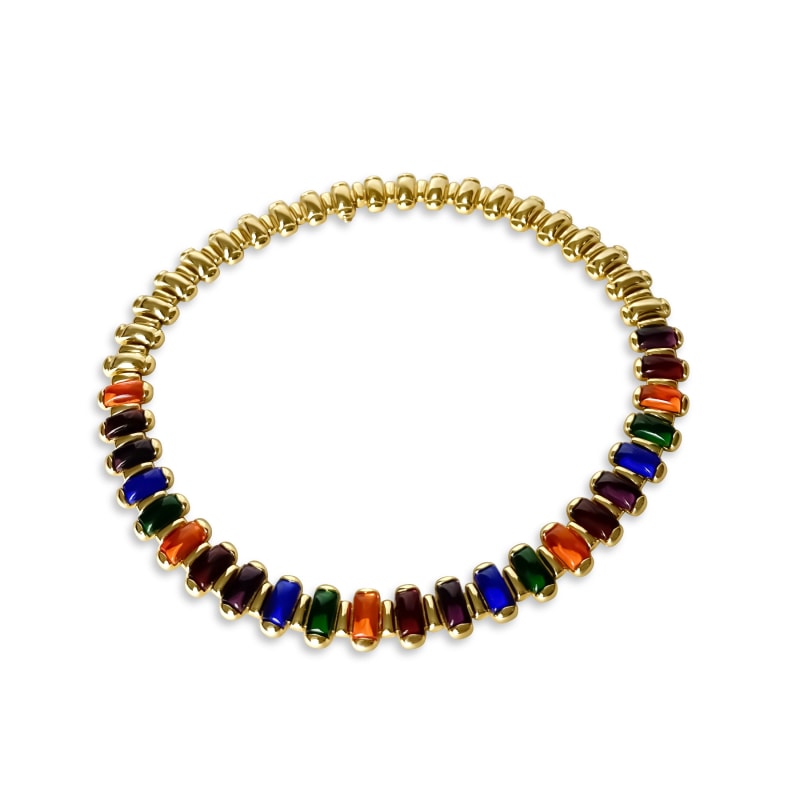 Rainbow gem hot sale necklace