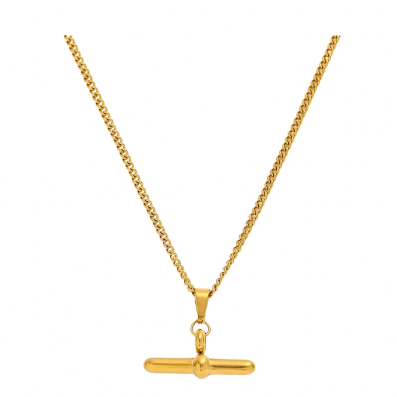 Thumbnail of Gold T - Bar Toggle Pendant image