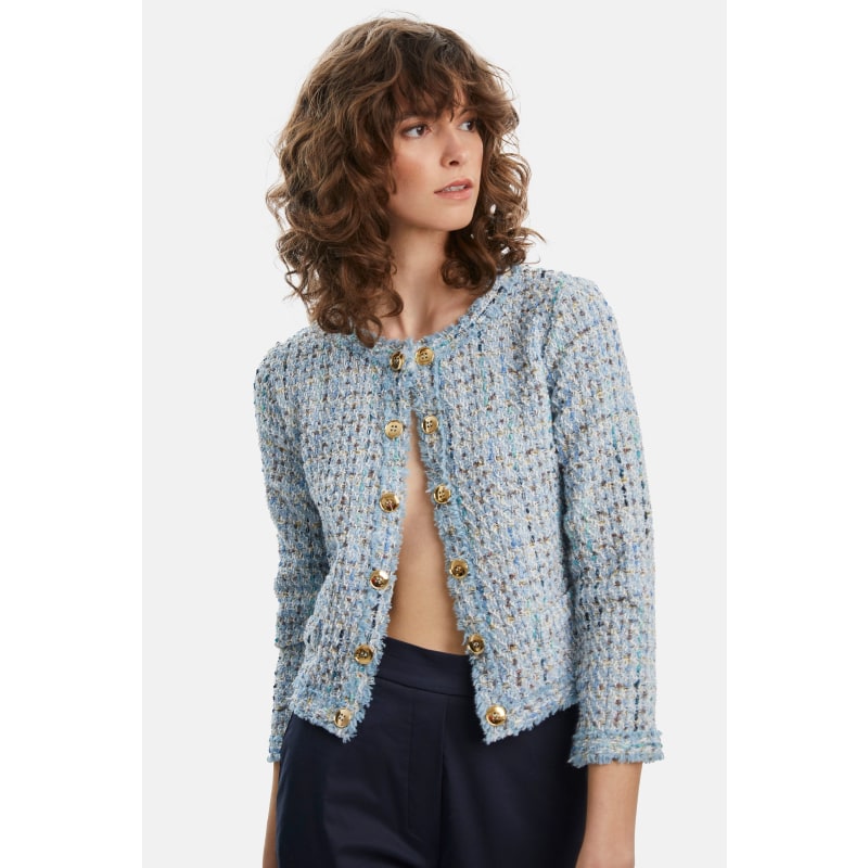Pale blue short deals jacket