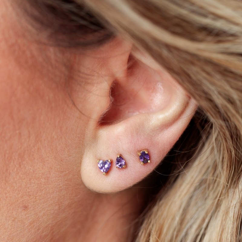 Three stud earrings cheap