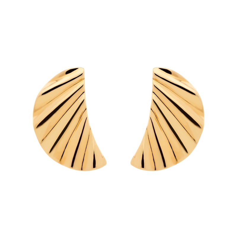 Thumbnail of Gold Wave Clip Earrings image