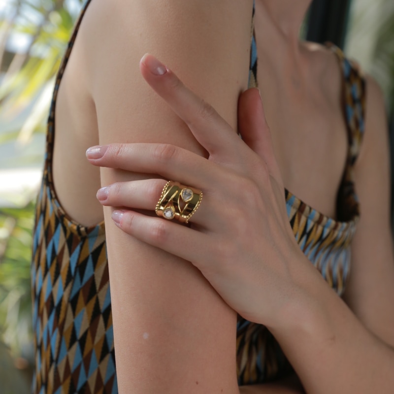 Golden clearance sun ring