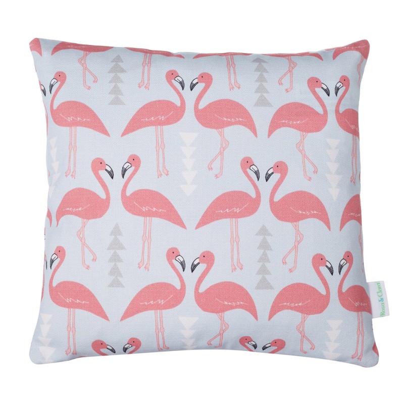 Thumbnail of Mini Flamingo Flourish Cushion Ice Blue image