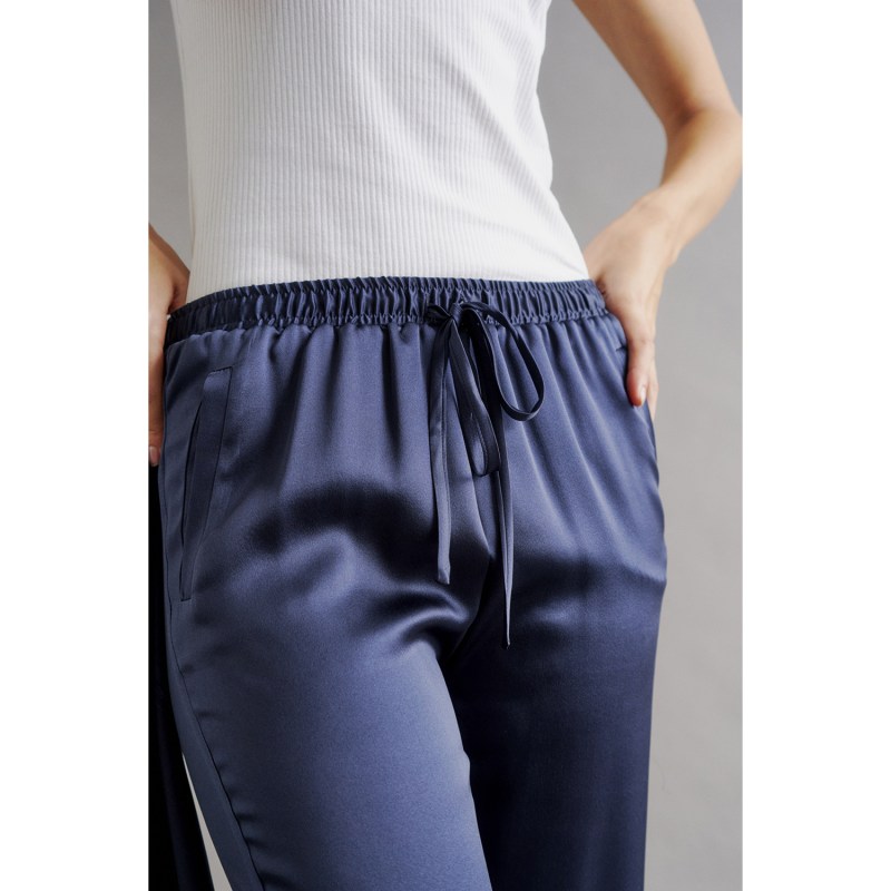 Thumbnail of Grace Silk Trouser - Navy image