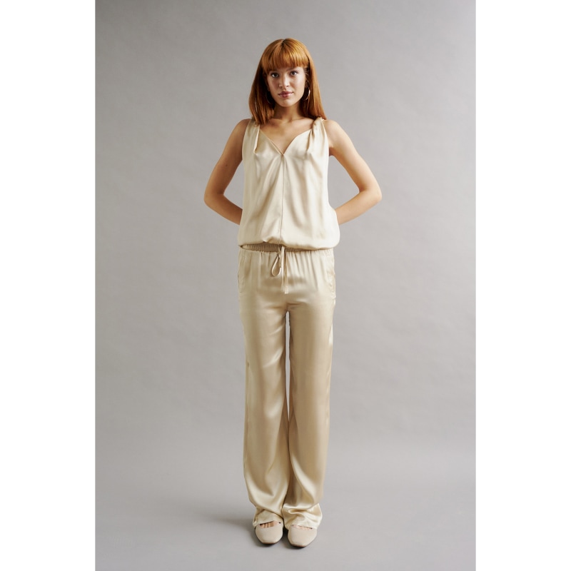 Thumbnail of Grace Silk Trouser - Sand image