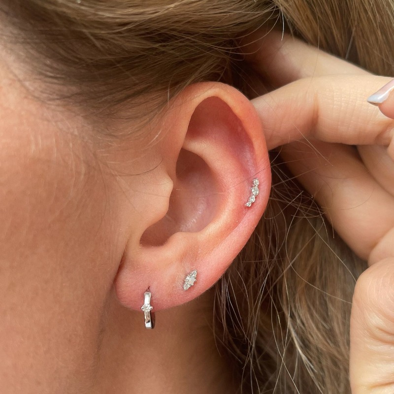 Diamond flat back earrings shop