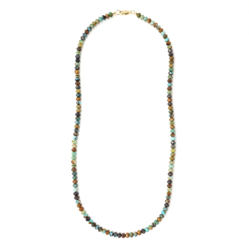 Thumbnail of Green & Brown Turquoise Beaded Necklace image
