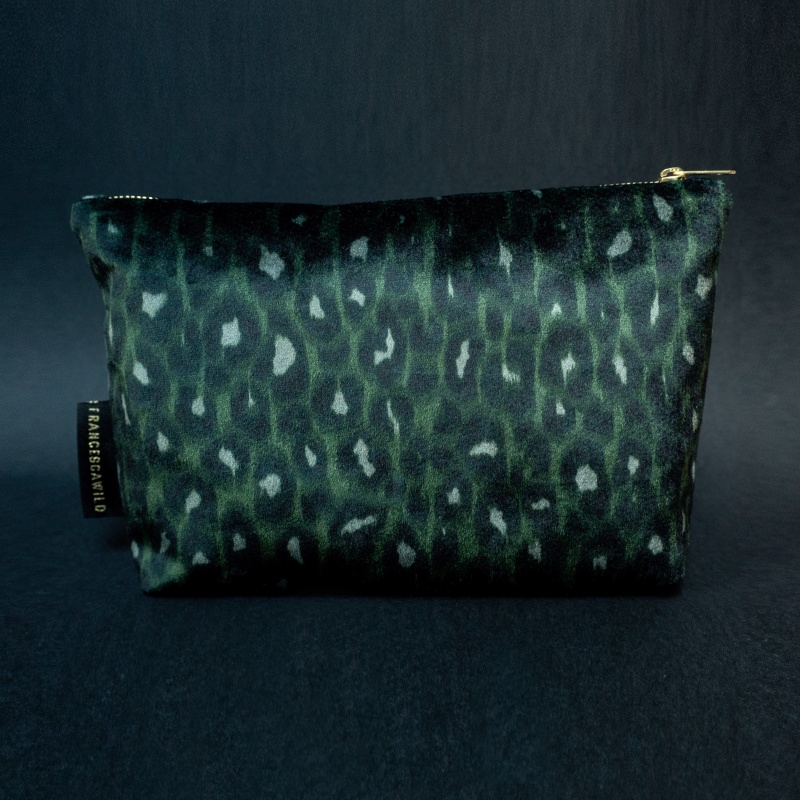 Green leopard print bag top