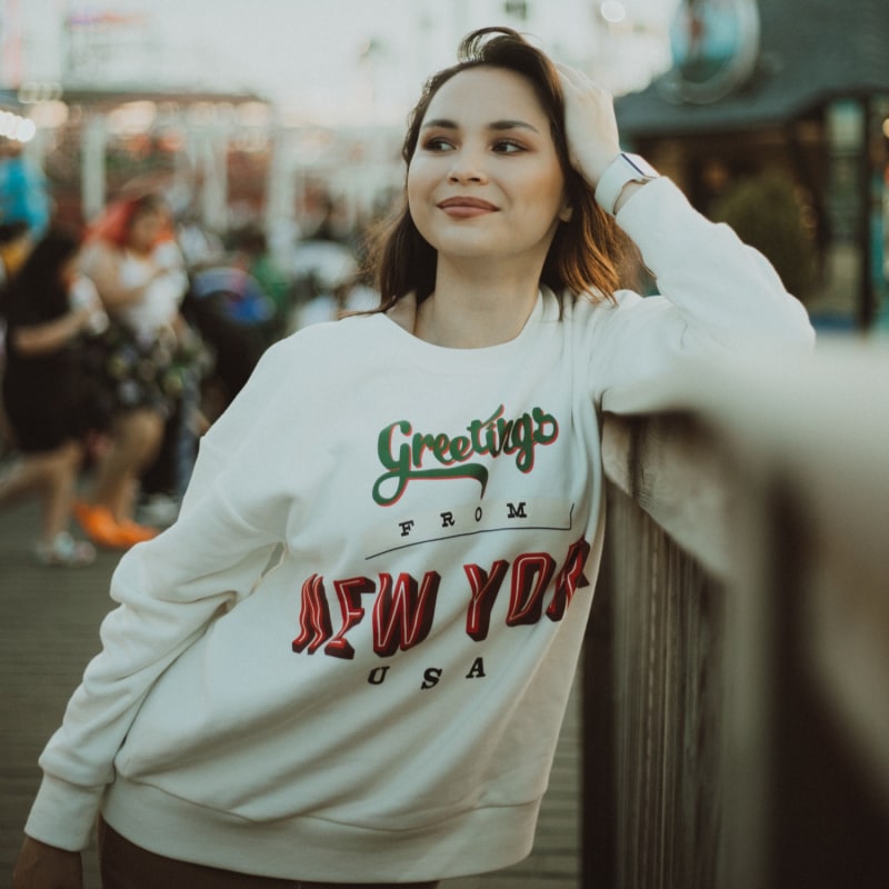 Thumbnail of "Greetings From New York" French Terry Oversized Sweatshirt image