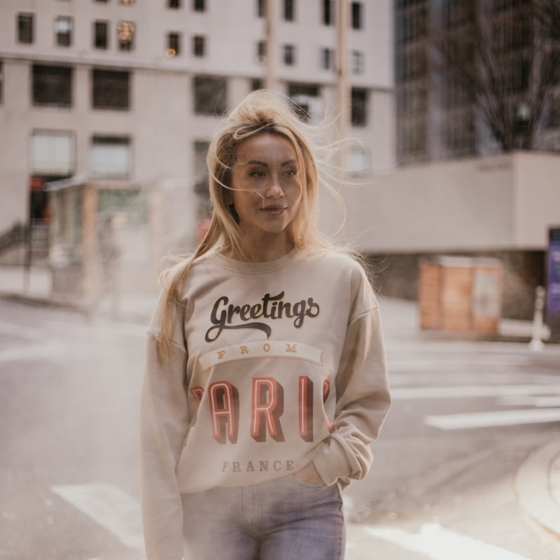 Thumbnail of "Greetings From Paris" Oversized Unisex Sweatshirt image