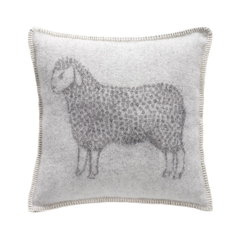 Thumbnail of Grey Dot Sheep Wool Cushion image