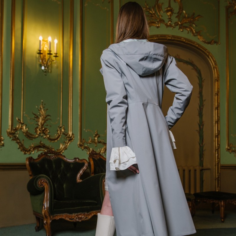 Thumbnail of Grey Trench Coat For Spring: Graceful Grey image