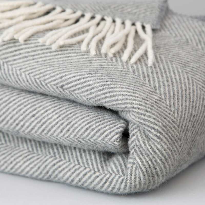 Grey herringbone blanket discount