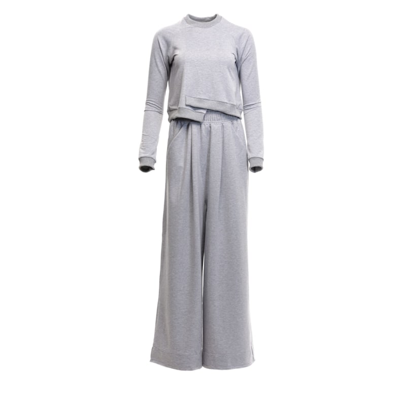 Women's grey tracksuit set deals