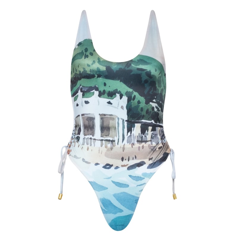 Thumbnail of Grimaud Beach Club High Cut Side Tie Swimsuit - ECONYL® Regenerated Nylon image