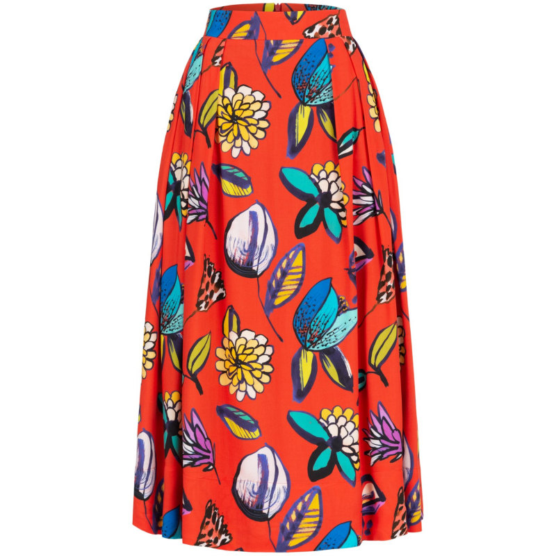 Thumbnail of Midi Skirt With Flower Print image