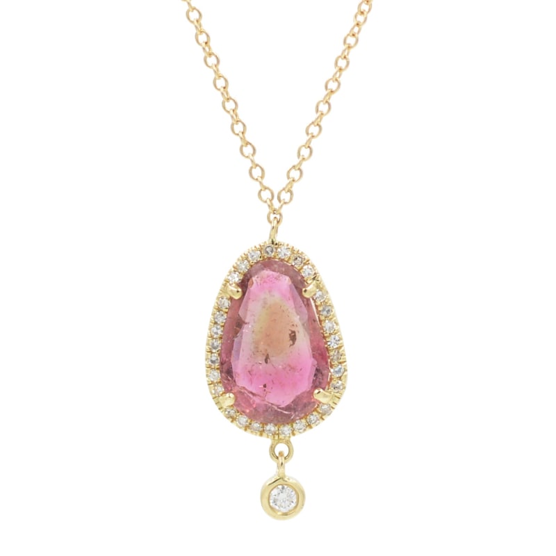 Thumbnail of Pink Tourmaline & Diamond Drop image