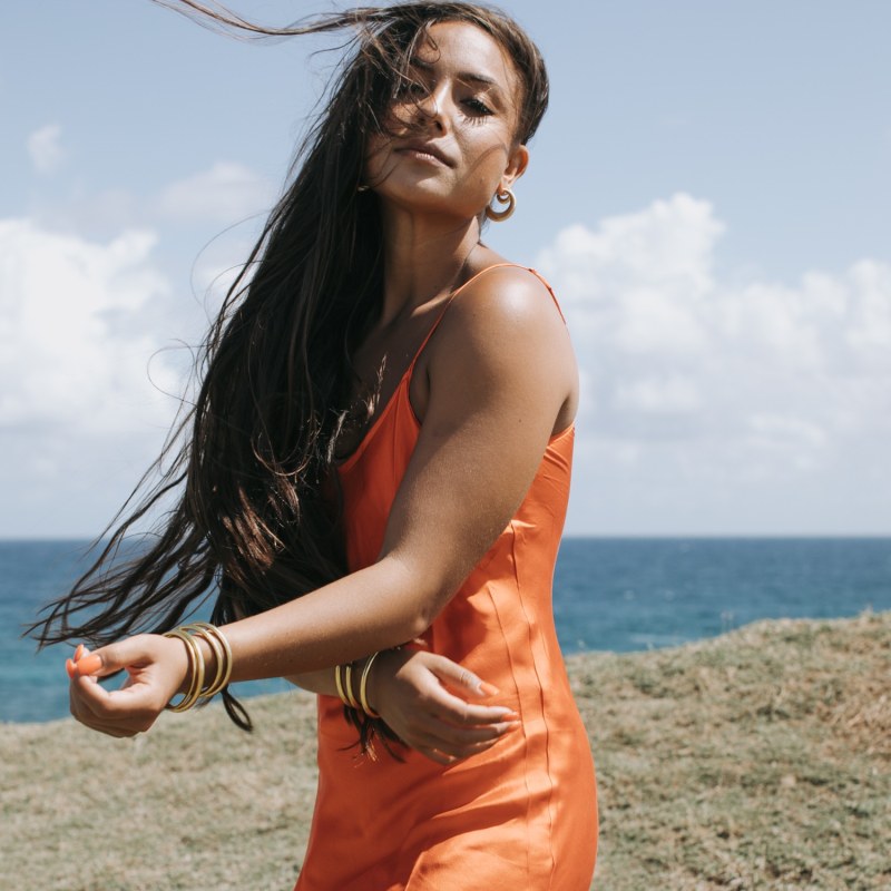 Thumbnail of The Prairie Sundrop Slip Dress - Orange Poppy image