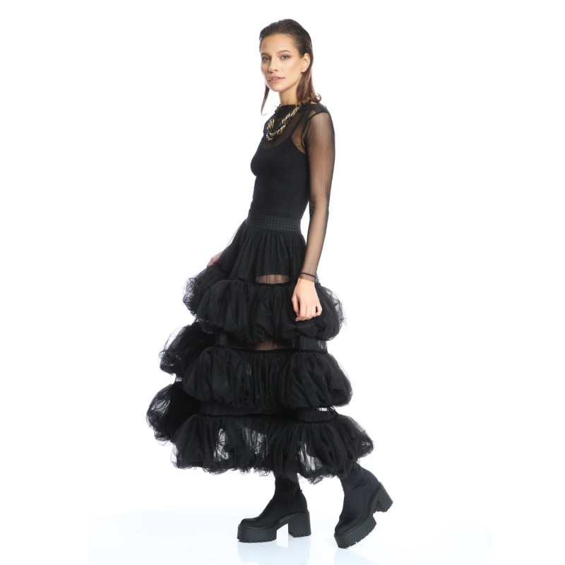 Thumbnail of Tulle Volumetric Ruffled Skirt image