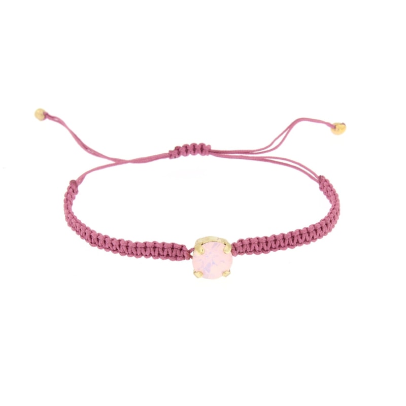 Thumbnail of Rose Opal Chaton Macramè Bracelet image