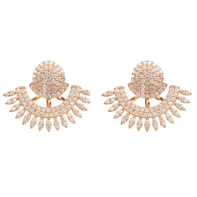 Thumbnail of Tribal Ear Jacket & Stud Earring Rosegold image