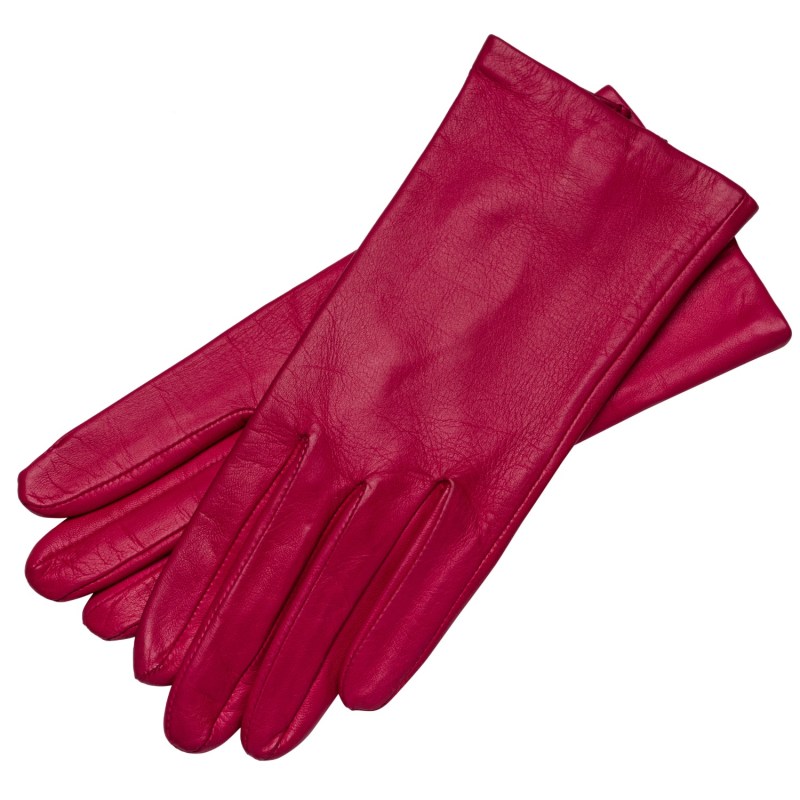 Thumbnail of Medina - Women's Minimalist Leather Gloves in Hot Pink Nappa Leather image