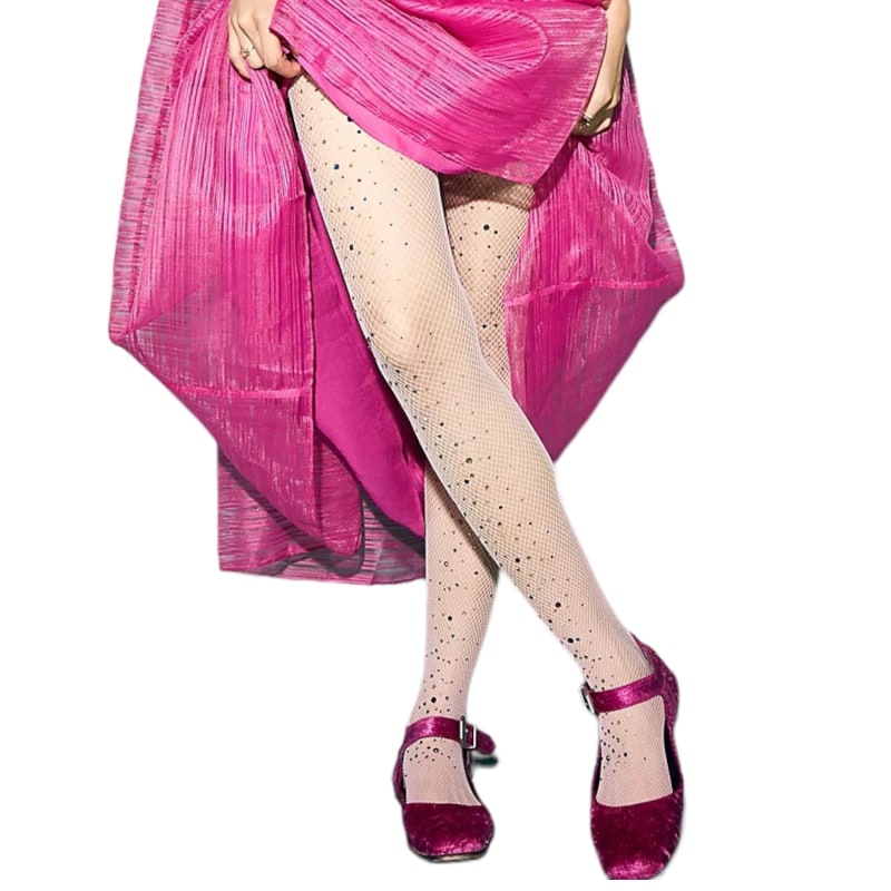 Thumbnail of Glitterati Fishnet Tights - Pink & Purple image