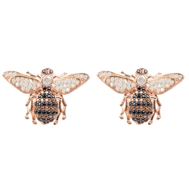 Honey Bee Stud Earrings Rosegold Latelita Wolf Badger