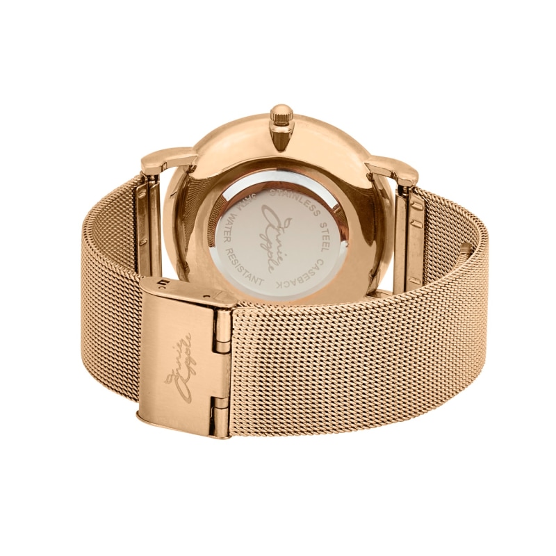 Thumbnail of Annie Apple White/Rose Gold Mesh Hairdresser Scissor Watch image